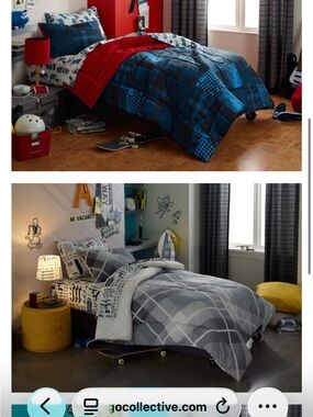 **ISO Shaun White Gray Plaid Skateboard Bedding Comforter